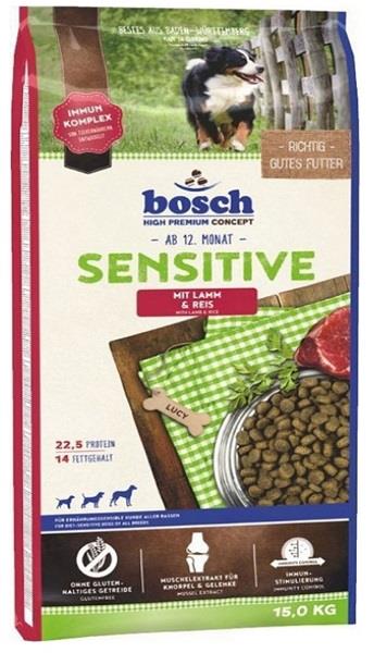 BOSCH 15 KG. SENSITIVE KUZULU&PİRİNÇLİ KÖPEK MAMASI
