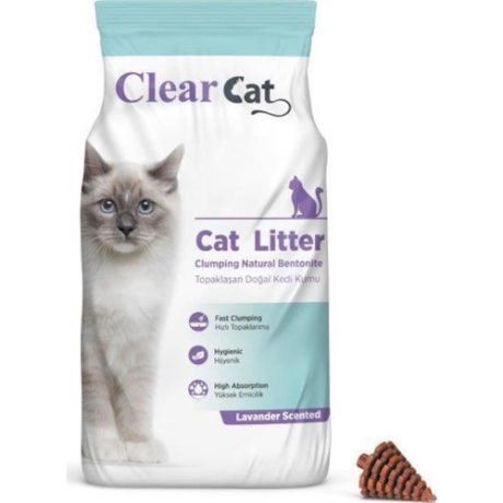 Clear Cat Lavanta Kokulu Kedi Kumu 5 Lt.