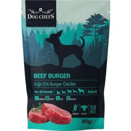 Dog Chefs Beef Burger Sığır Etli Burger Ödüller 80 gr.