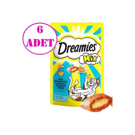 DREAMİES SOMON VE PEYNİRLİ KEDİ ÖDÜLÜ 60 gr. x 6