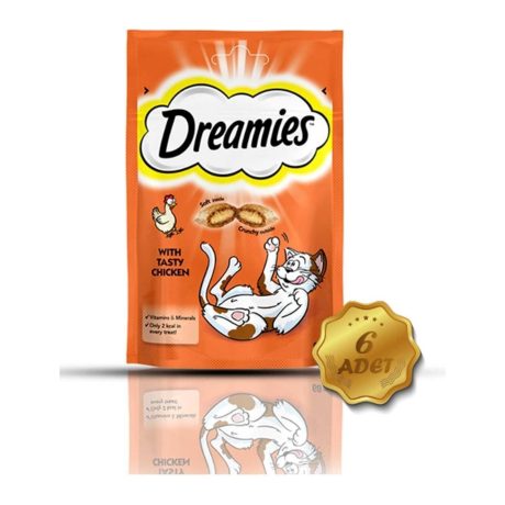 DREAMİES TAVUKLU KEDİ ÖDÜLÜ 60 GR x 6