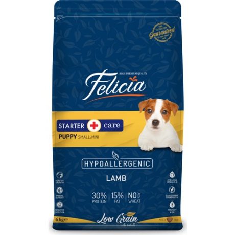Felicia Yavru Kuzulu Small / Mini Az Tahıllı Hypoallergenic Köpek Maması 6 kg