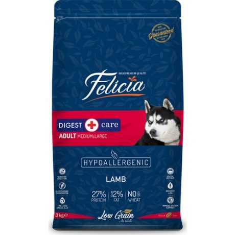 Felicia Yetişkin Kuzulu medium/ Large Az Tahıllı Breed Hypoalllergenic Köpek Maması 3 kg