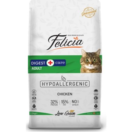 Felicia Yetişkin  Tavuklu Az Tahıllı  Hypoallergenic Kedi Maması 12 kg
