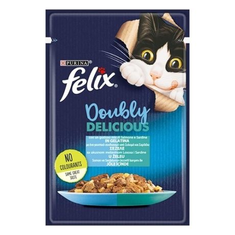 Felix Çifte Lezzet Somon & Sardalya Kedi Yaş Mama 85 Gr x 26 Adet