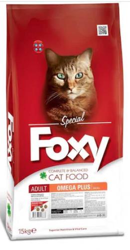 FOXY KEDİ MAMASI ADULT SOMON OMEGA PLUS 15 KG 30/15
