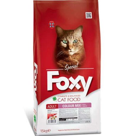FOXY KEDİ MAMASI RENKLİ 15 KG. YETİŞKİN
