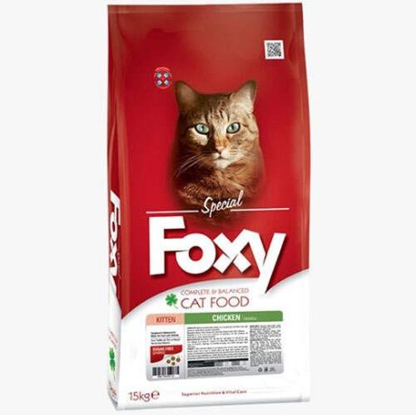 FOXY YAVRU KEDİ MAMASI 15 KG. TAVUKLU