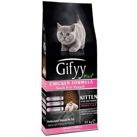 GİFYY TAVUK ETLİ YAVRU KEDİ MAMASI 15 KG.