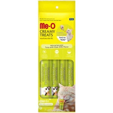 Me-O Creamy Treats Ton Balığı ve Keçi Sütlü Ek Besin ve Kedi Ödülü 4 x 15 gr