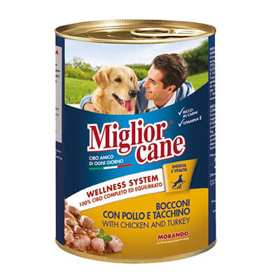 Miglior Gatto Tavuklu & Hindili Yetişkin Köpek Konservesi 405gr