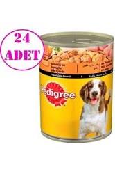 Pedigree 400 gr. x24 Tavuklu Havuçlu Köpek Konserve Maması
