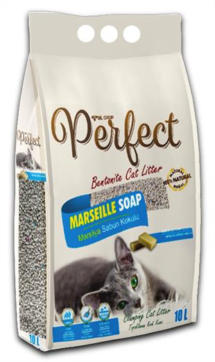 PERFECT MARSİLYA SABUNLU KEDİ KUMU 10 LT İNCE