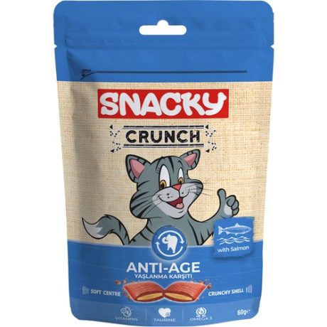 Snacky Kedi Crunch Ödül Anti-Age Somonlu