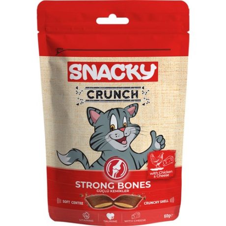 Snacky Kedi Crunch Ödül Strong Tavuk-Peynir
