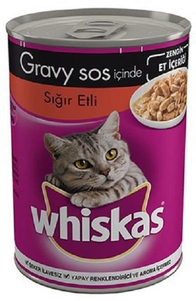 Whiskas 400 gr. Sığır Etli Kedi Konserve Maması